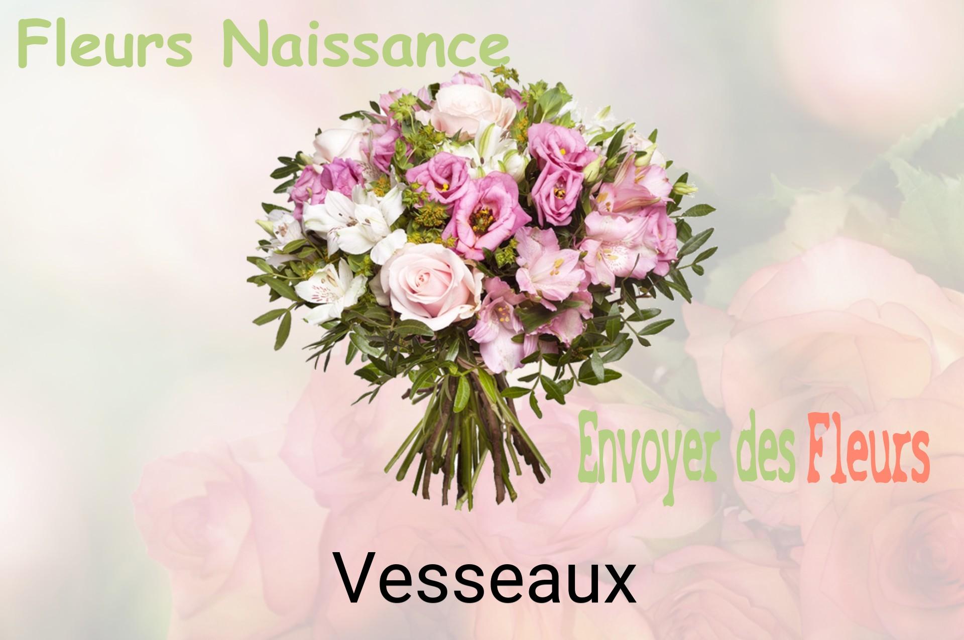 Bouquet de fleurs de naissance livré à Vesseaux